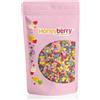 Honeyberry Zuccherini Decorativi per Dolci Naturali e Commestibili, 200g - Codette di Zucchero Colorate Perfette per Decorare Torte, Biscotti e Dessert - Prodotto nell'UE - (Grande Confetti Colorati)