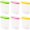 Bofanze 6 Contenitori per Spezie 250 ml Trasparente Ermetici con Coperchio per Alimenti Contenitori Spezie Barattoli Porta Spezie per Cucina Contenitore Spezie Plastica per La Cucina