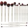 EIGSHOW Set di pennelli per il trucco, 18 pezzi di pennelli per il trucco professionale, set di pennelli da trucco premium, per la pasta liquida Polvere Crema, truccatore professionista (Beige)