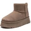JOMIX Stivaletti Donna Invernali Stivali Ragazze Bassi Scarpe Caldi Imbottiti Pelliccia Sintetica Comodi da Neve MD9767-1 (Nero, 36)