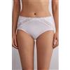 Intimissimi Slip Vita Semi-alta In Cotone E Pizzo Bianco
