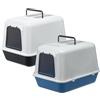 Ferplast Lettiera Gatto Chiusa, 2 Filtri al Carbone Attivo Antiodore Inclusi, Porta Battente Oscurata, 39,5 x 52,5 x h 38 cm, CLEAR CAT 20 Lettiera Gatto Grande, Colori assortiti