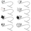 Diamday 8 Pezzi Spille per Cravatte da Uomo 14K Oro Placcato Fermacravatta con Catena Cravatte Necktie Regolare Spille per Cravatta per Matrimonio Affari Anniversario Argento
