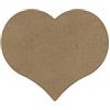 GOMILLE Aladine Coeur - Supporto in legno per dipingere e decorare, ideale per interni, camera da letto, compleanno, legno naturale, 100% francese, 15 x 14 cm