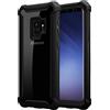 Cadorabo Custodia per Samsung Galaxy S9 in NERO ALNO - 2-in-1 Cover con Bordo Silicone TPU e Schiena Acrilico - Back Hard Case Bumper Antiurto Guscio