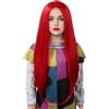 PORSMEER Parrucca da donna lunga liscia parrucca diritta per donne/ragazze parrucca sintetica partenza/costume Wig (rosso)