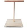 NAUZE Persico per uccelli in legno a T stand per pappagalli trespolo stand gioco per uccelli palestra giocattolo gabbia accessori piattaforma di addes