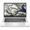 HP Chromebook 14a-na0004sl, Intel Celeron N4120, 4GB RAM LPDDR4, eMMC da 64GB, Display da 14 FHD, IPS, Antiriflesso, Scheda grafica Intel UHD 600, Wi-Fi, ChromeOS, Webcam HD, Silver, Argento