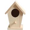 Artemio - Casetta per Gli Uccellini, in Legno, 7,5 x 7 x 14 cm, Colore: Beige