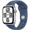Apple Watch SE GPS 44mm Cassa in Alluminio Color Argento con Denim Sport Band - S/M