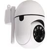 Jectse Telecamera di Sicurezza WIFI 1080P con Interfono Vocale a 2 Vie, Visione Notturna HD, Telecomando, Rilevamento del Movimento, Rotazione Flessibile per L'home Shop