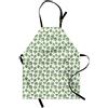 ABAKUHAUS Verdure Grembiule, Tratteggiato Broccoli Modello, Comodo per la Cucina Unisex con Collo Regolabile per Cucinare Cuocere Arrostire e Giardinaggio, Felce Verde Pallido Verde