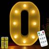 HONPHIER® Lettere lampada a forma di lettera con telecomando, lampada a LED, illuminazione lettera, luce notturna, decorazione per compleanno, festa, matrimonio (O)