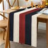 Hanrunsi Runner da Tavola Invernale Moderno Lavabile Decorazione da Tavolo 33 x 183 cm Rosso Blu Bianco Tovaglia per Feste di Matrimonio Feste Compleanni Interni ed Accessori per Runner da Tavolo a Righe