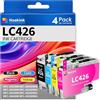 Hookink LC426 Cartucce Compatibili per Brother LC426 LC 426 LC426XL per MFC-J4335DW MFC-J4340DW MFC-J4535DW MFC-J4540DW (4 Pezzi, 1 Nero 1 Ciano 1 Magenta 1 Giallo)