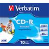 Verbatim CD-R 80MIN Datalife PLUS - Confezione da 10