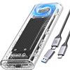 ORICO Case NVMe 40Gbps Con Ventola, M.2 SSD Enclosure per Thunderbolt 4/3 e USB 4/3.2/3.1/3.0, Adattatore Interno M-Key 2230/2242/2260/2280, TCM2-U4-BK