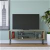 Hanah Home Elegante supporto per TV con opzione di montaggio a parete, rovere e antracite, 120 x 25 x 46,6 cm | 100% melamina rivestita in melamina, spessore 18 mm | Multiple Shelves for Modern Living