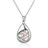 TANGPOET Collana con urna in argento 925 per ceneri Nodo celtico Gioielli per la cremazione in memoria delle ceneri Collana con ciondolo per donne uomini con kit di riempimento a imbuto
