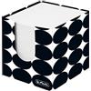 Herlitz 50040100 - Cassetta per foglietti, 700 fogli, 9 x 9 x 9 cm, motivo: Just Black, 1 pezzo