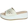 Valleverde Sandali Donna 55570 in Pelle Bianco Modello Casual. Una Calzatura Comoda Adatta per Tutte Le Occasioni. Primavera-Estate 2023. EU 39