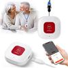 Ainiv WiFi Smart SOS Allarme Pulsante di Emergenza, Lsante di Emergenza per Anziani Pulsante, Ricevitore Portatile, Allarme Sicurezza Cercapersone, Sistema Assistenza per Anziani, Ricarica USB