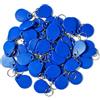 ReaIOKbii Blu Impermeabile ABS 13.56MH2 IS014443A M1 Classico NFC RFID Token Portachiavi, Tag (50)