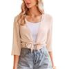 Zeagoo Coprispalle Donna Elegante Bolero Chiffon Cardigan Maniche 3/4 Corto Leggero Bolero Corto Trasparente per Matrimonio Giacca Leggero Primavera Estivo