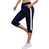 Jezonga Pantaloni Tuta Donna Cotone Leggeri 3/8 Pantaloni Capri Donna Pantaloni al Ginocchio Donna Estivi Pantaloni Pinocchietto con Tasche per Yoga Sport e Casual(Blu,M)