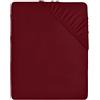 Utopia Bedding Lenzuolo con Angoli Due Piazze Matrimoniale - 150x200cm - Bordeaux - Microfibra di Poliestere Spazzolato - Lenzuolo sotto con Angoli Elasticizzato