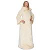 KLARSTEIN Slanket - Coperta Termica, Morbida Coperta con Maniche, Potenza: 120 Watt, 155 x 180 cm, 3 Livelli di Potenza, Lavabile, Lunghezza Cavo: 230 cm, Materiale: Coral Fleece, Beige