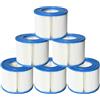 Outsunny Filtro Cartuccia, Set di 6 Filtro Piscina per Spa Gonfiabili, Ø10.5x8cm, Blu e Bianco
