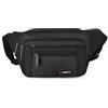 GRACETOP Marsupio Uomo, Marsupio Running Outdoor Impermeabile con 5 Tasche e Cintura Regolabile per Corsa Ciclismo Escursione Campeggio (Nero)