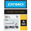 DYMO NASTRO VINILE 9mm x 5.5mt nero su bianco 18443 RHINO
