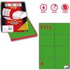 MARKIN Etichetta adesiva C/512 verde 100fg A4 105x74,25mm (8et/fg) Markin