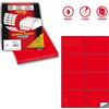 MARKIN Etichetta adesiva C/512 rosso 100fg A4 105x74,25mm (8et/fg) Markin