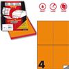 MARKIN Etichetta adesiva C/519 arancio fluo 100fg A4 105x148,5mm (4et/fg) Markin