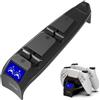 Szaerfa Stazione di ricarica per Sony PS5 Slim, caricatore di controller per Playstation 5 Slim, doppio dock di ricarica veloce per gamepad wireless, accessori di ricarica per telecomandi di gioco