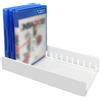 Szaerfa Acrilico Videogiochi Supporto organizzatore per PS5 Pro,Custodia per schede di gioco, scatola per schede di gioco, supporto per supporto per CD, supporto per 12 giochi. (Bianco)