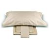 Dondi Home | Completo Lenzuola matrimoniale Finiseta, 250x290 cm, Set di 4 pezzi 100% Raso di Cotone 300 TC, 2 Federe, Lenzuolo Sopra, Lenzuolo Sotto, Colore Beige Betulla- Made In Italy