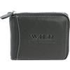 WILD THINGS ONLY !!! Portafoglio uomo vera pelle con protezione RFID - zip, porta carte capiente, elegante e resistente, confezione regalo