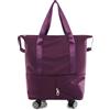 viriech Borsa da viaggio pieghevole con ruote rimovibili, borsa da weekend uomo donna per palestra, borsone da viaggio con scomparto umido per lo sport e il viaggio, palestre e weekend