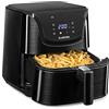 KLARSTEIN Aero Vital Deluxe - Friggitrice ad Aria, Friggitrice ad Aria Calda, Frittura Ipocalorica, 1700 Watt, Cestello da 5,4 Litri, Display LCD Touch, Accio Inox, Timer, Nero