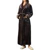 YAOTT Vestaglia Donna Invernale Pile Vestaglia Lunga Senza Cappuccio con Collo Sciallato,Camicie da Notte in Microfibra,Accappatoio Unisex on Cintura,Accappatoio in Pile da Uomo MorbidissimoColore B 3XL