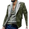 Generico Giacca da Uomo Foderata in Pile, Cardigan in Pile Foderata in Sherpa Uomo Invernale Giacca con Collo A Bavero Cappotto Invernale Giacca Trench Monopetto Cappotto Giacca Stile Vintage e Punk