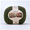 Hello Yarn Reborn - Filato di cotone riciclato - Salvia scura - 200 g DK per uncinetto/maglia