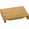 kela tagliere kela con vassoio di raccolta 36 x 27 x 7 cm KENINA, tagliere grande in bambù con contenitore integrato in acciaio inox, tagliere in legno