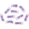 cyclingcolors 10x Cursore Cerniera Ricambio Kit di Riparazione per Cerniera Testa N°3 Cursori per Vestiti Borse Giacche Borse Valigie Jeans, lavanda viola