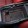 YEE PIN Console centrale dell'organizzatore per Mazda CX30 cx-30 2019-2022 Accessori per la sostituzione del bracciolo Scatola portaoggetti con tappetino antiscivolo (rosso)