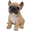Dehner, Cucciolo di buldog Francese, Circa 18 x 16,5 x 13 cm, poliresina, Marrone